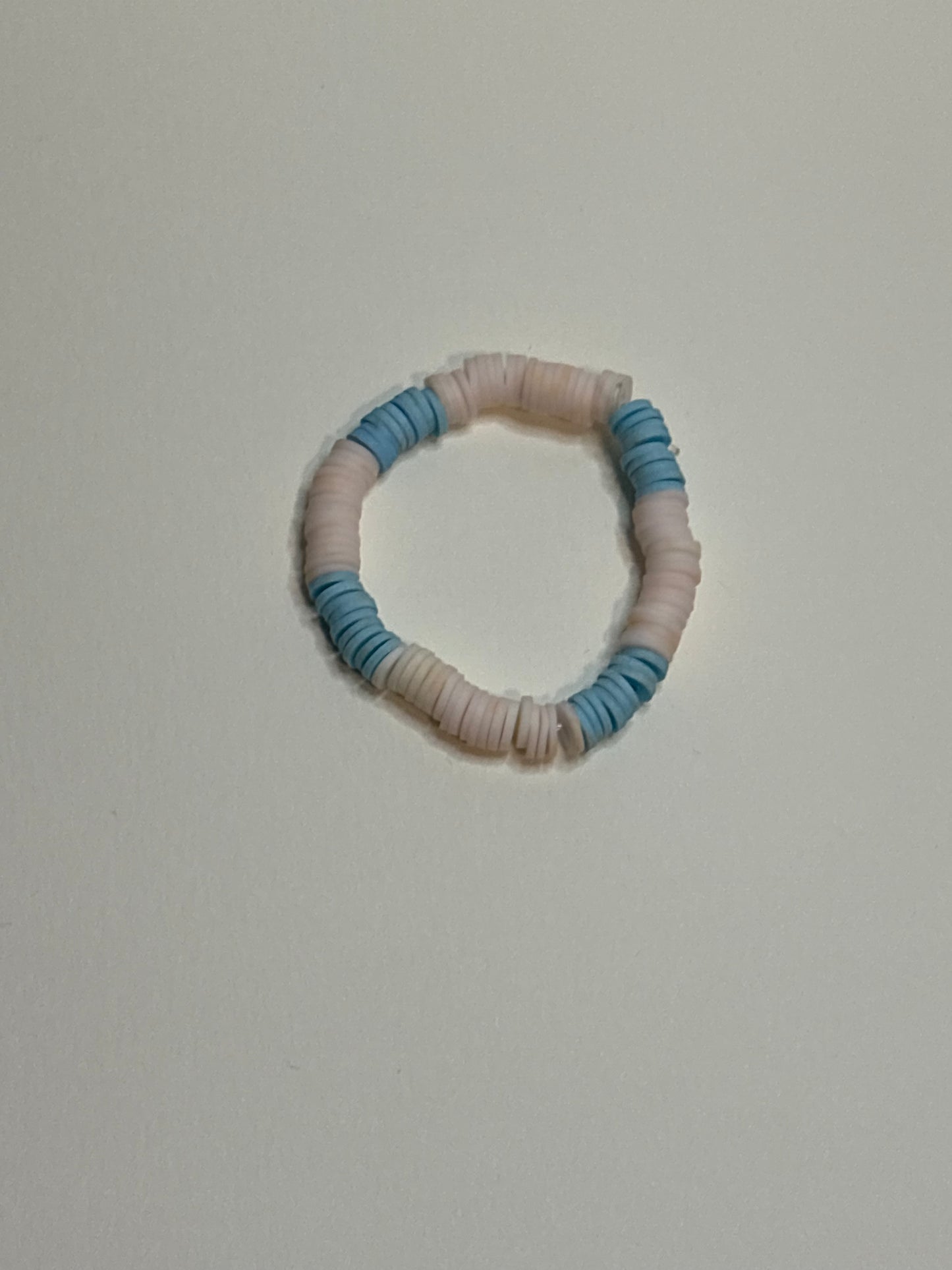 blue and white bracelet