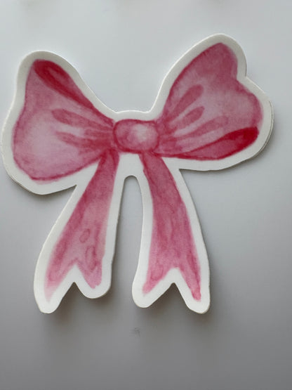 pink bow: sticker
