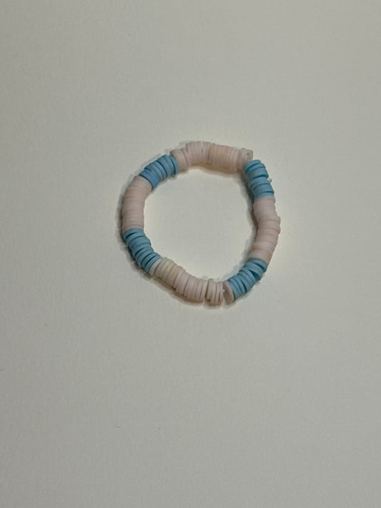 blue and white bracelet