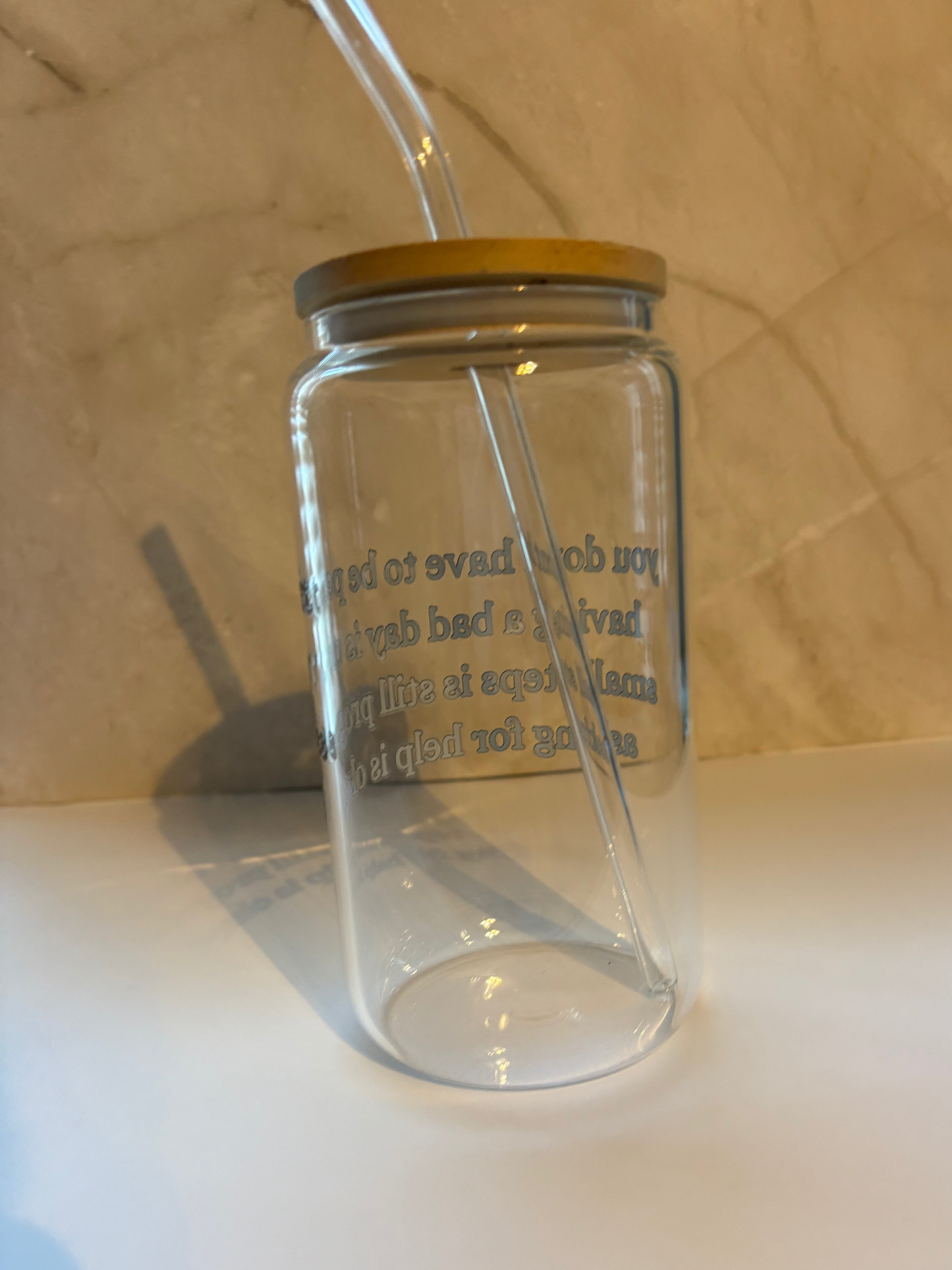 "you don't have to be perfect" cup